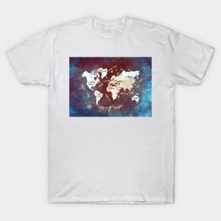 world map text  #map #worldmap T-Shirt